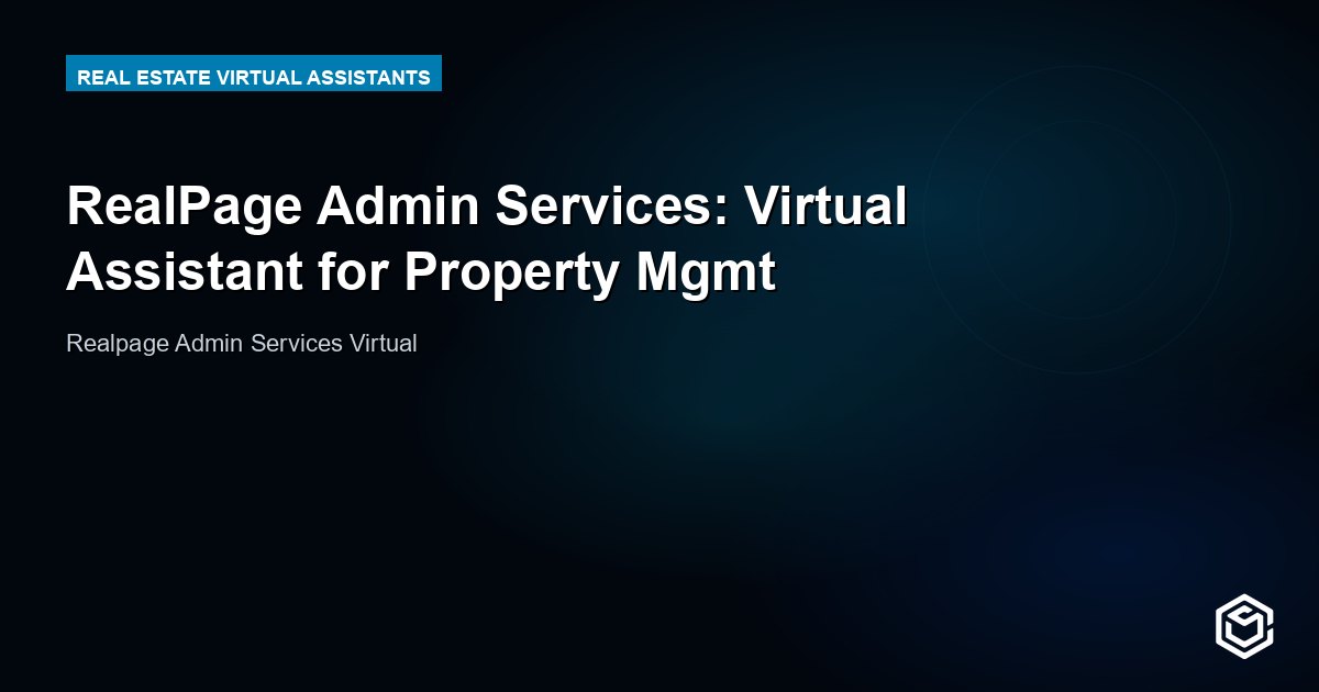 RealPage Admin Services: Virtual Assistant for Property Mgmt