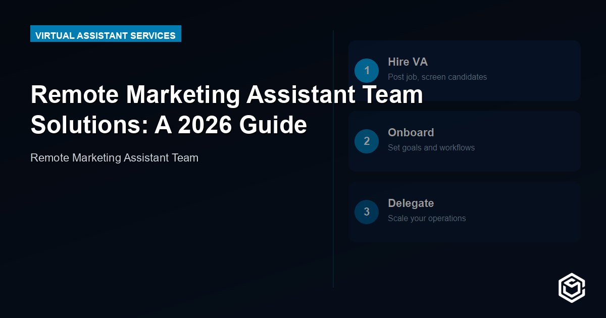 Remote Marketing Assistant Team Solutions: A 2026 Guide