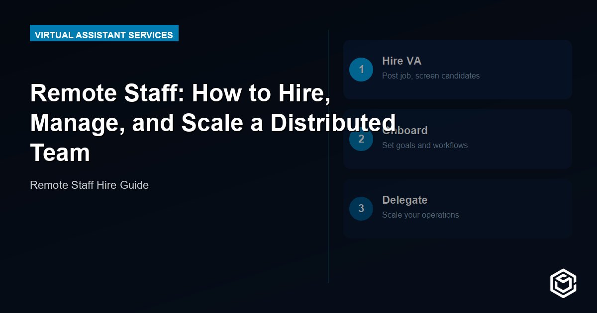 Remote Staff: How to Hire, Manage, and Scale a Distributed Team