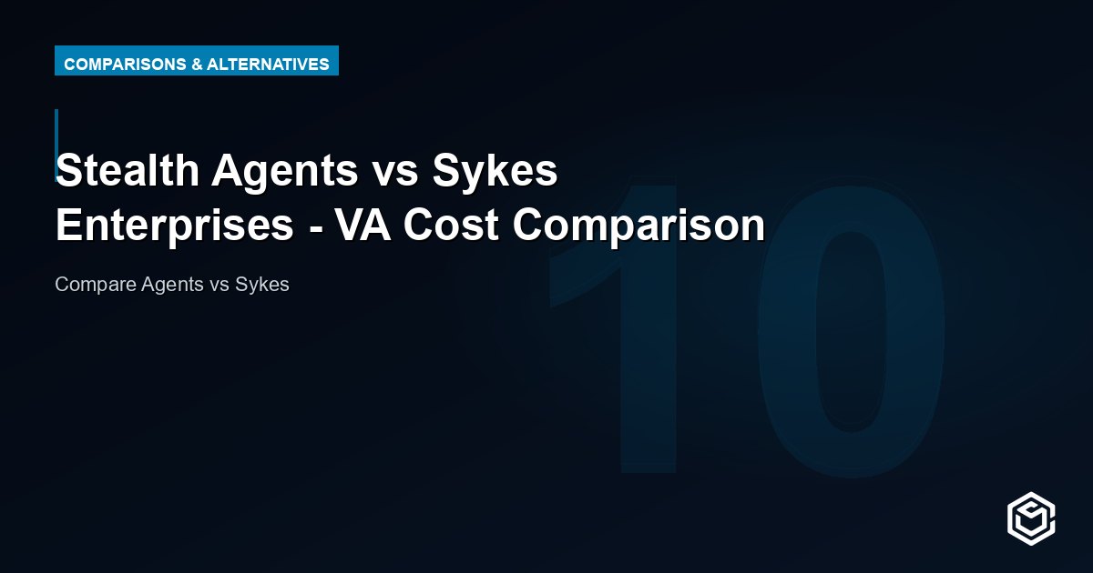 Stealth Agents vs Sykes Enterprises - VA Cost Comparison