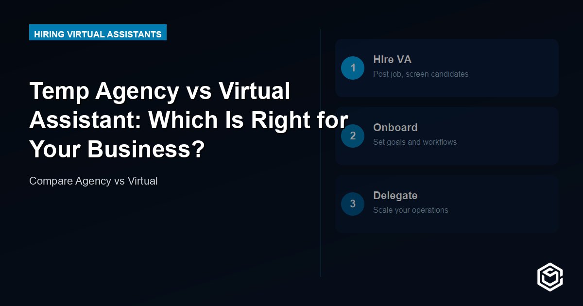 Temp Agency vs Virtual Assistant: Which Is Right for Your Business?