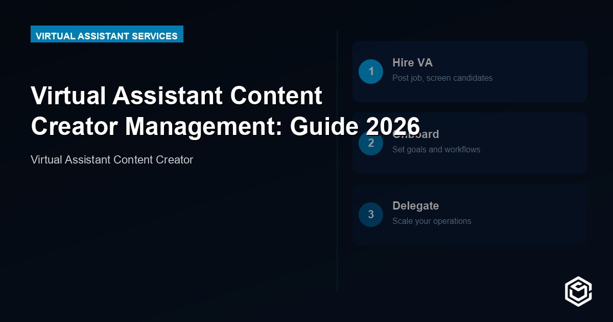 Virtual Assistant Content Creator Management: Guide 2026