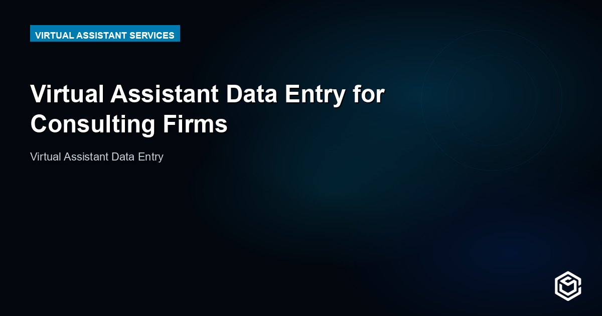 Virtual Assistant Data Entry for Consulting Firms
