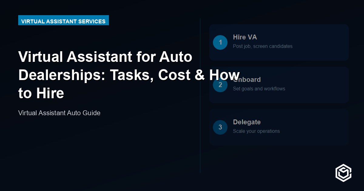 Virtual Assistant for Auto Dealerships: Tasks, Cost & How to Hire