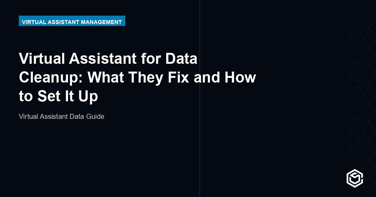 Virtual Assistant for Data Cleanup: What They Fix and How to Set It Up