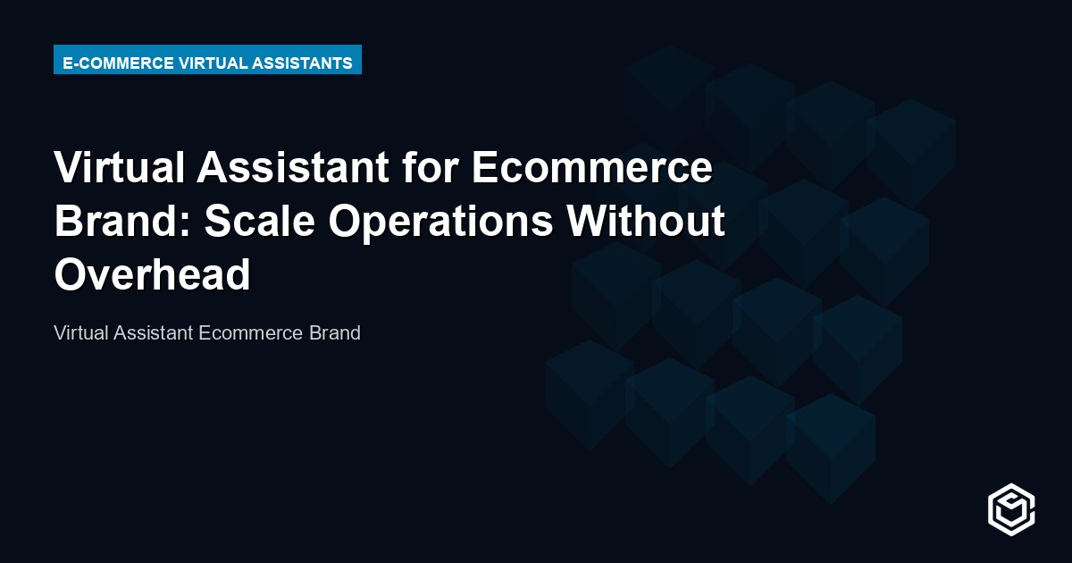 Virtual Assistant for Ecommerce Brand: Scale Operations Without Overhead