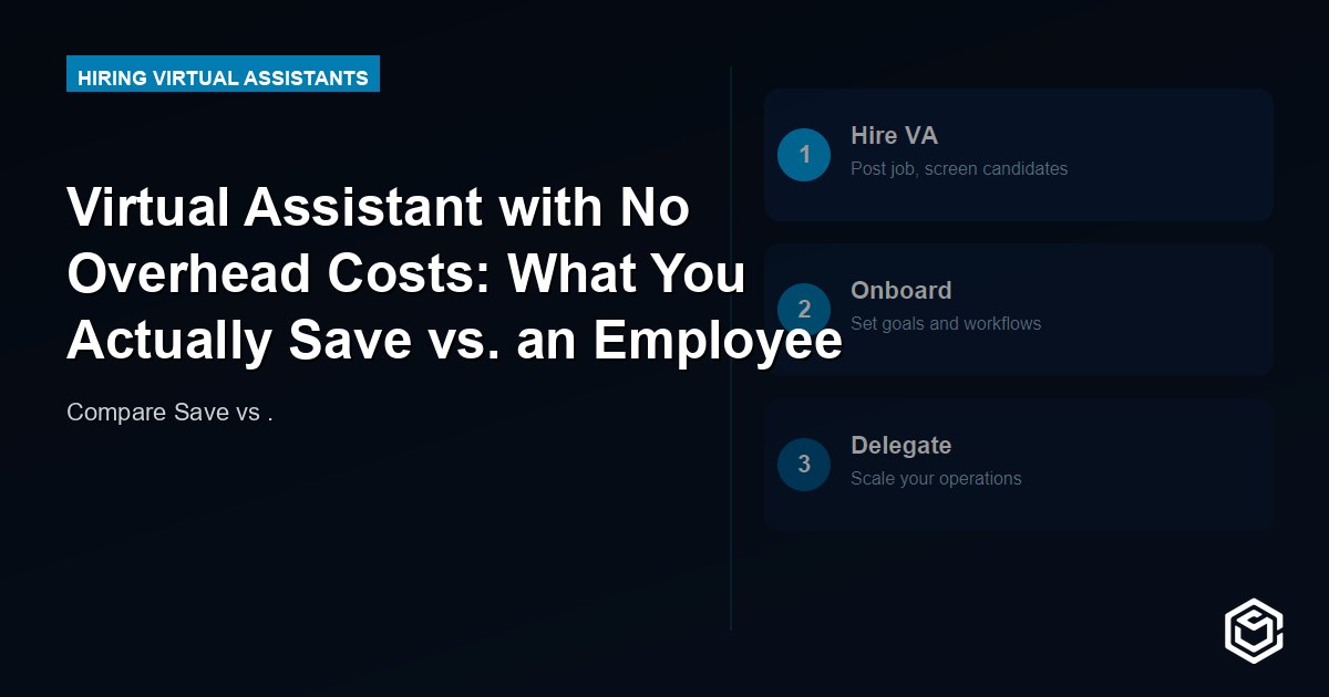 Virtual Assistant with No Overhead Costs: What You Actually Save vs. an Employee