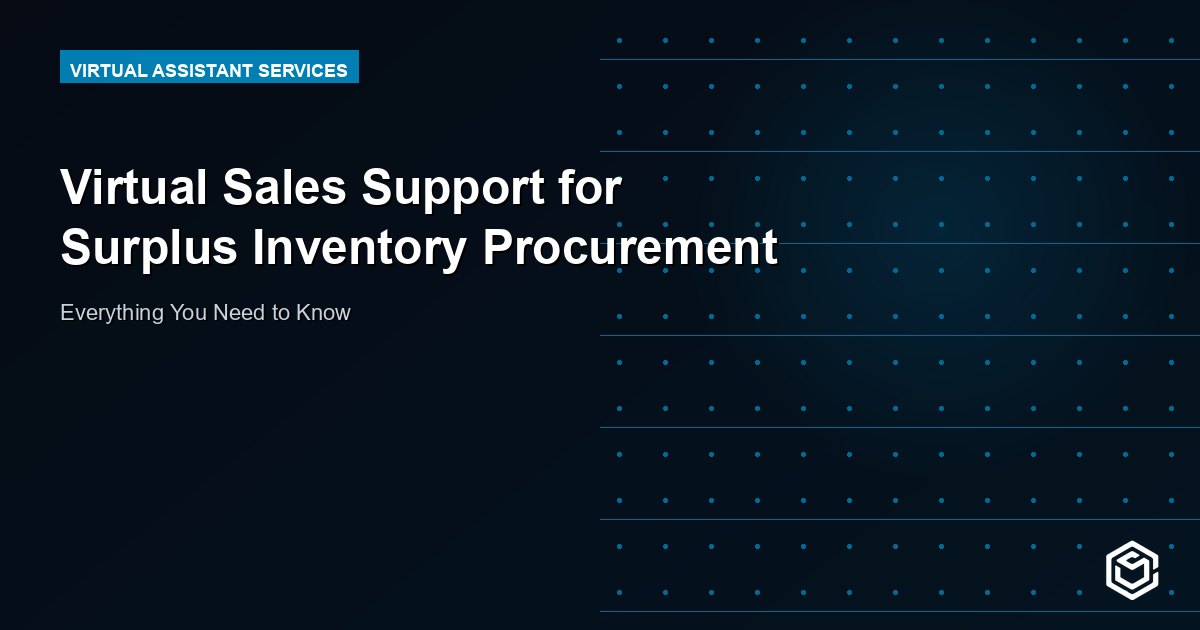 Virtual Sales Support for Surplus Inventory Procurement