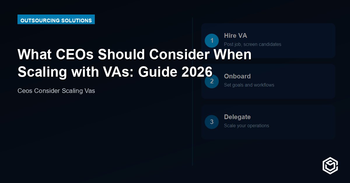 What CEOs Should Consider When Scaling with VAs: Guide 2026