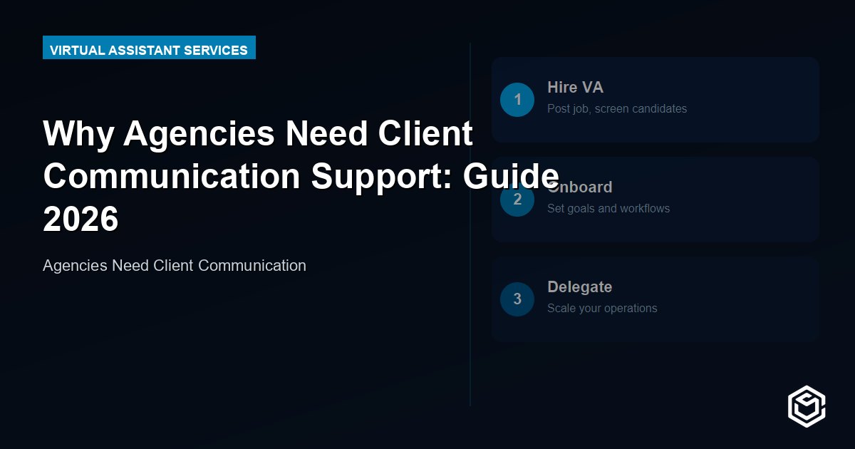 Virtual assistant managing client communications for agency teams