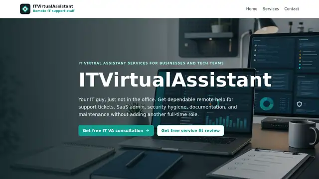 IT Virtual Assistant virtual assistant company website screenshot