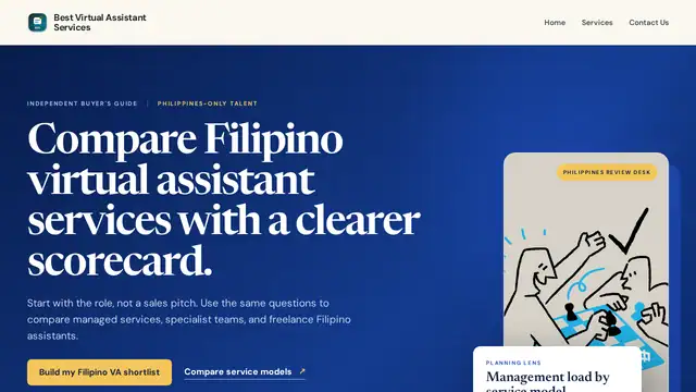 Best Virtual Assistant Services virtual assistant company website screenshot