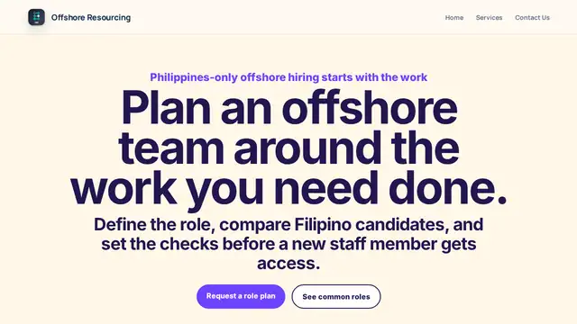 Offshore Resourcing virtual assistant company website screenshot