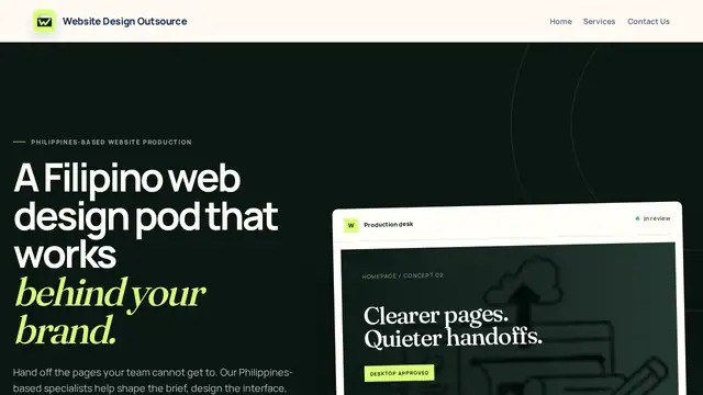 Websitedesign Outsource virtual assistant company website screenshot