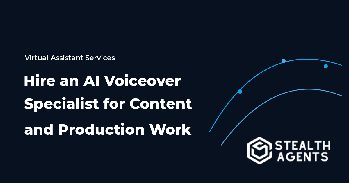 Hire an AI Voiceover Specialist for Content and Production Work