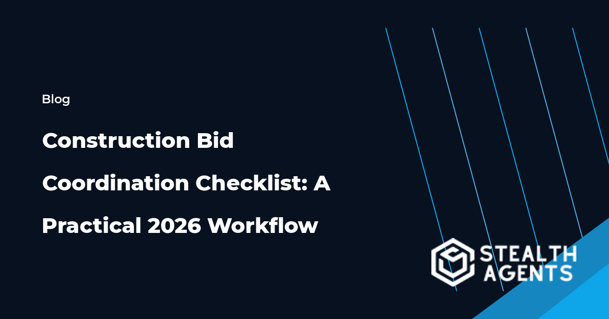 Construction Bid Coordination Checklist workflow and checklist
