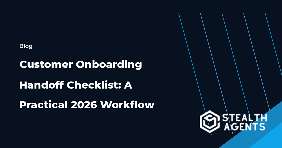 Customer Onboarding Handoff Checklist workflow and checklist