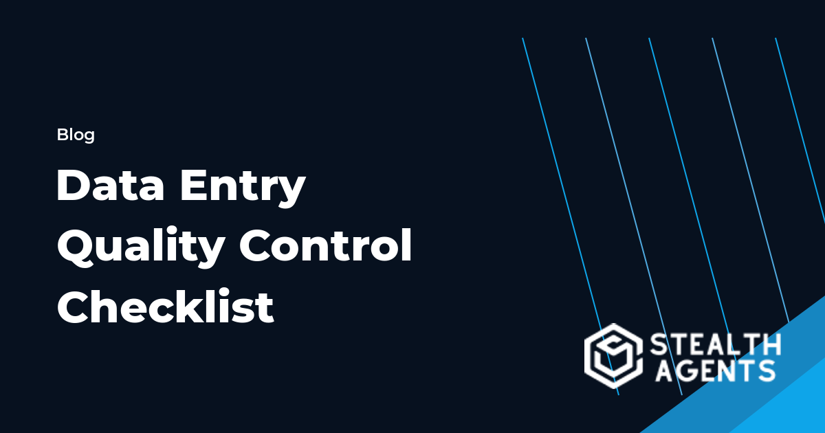 Data Entry Quality Control Checklist workflow guide
