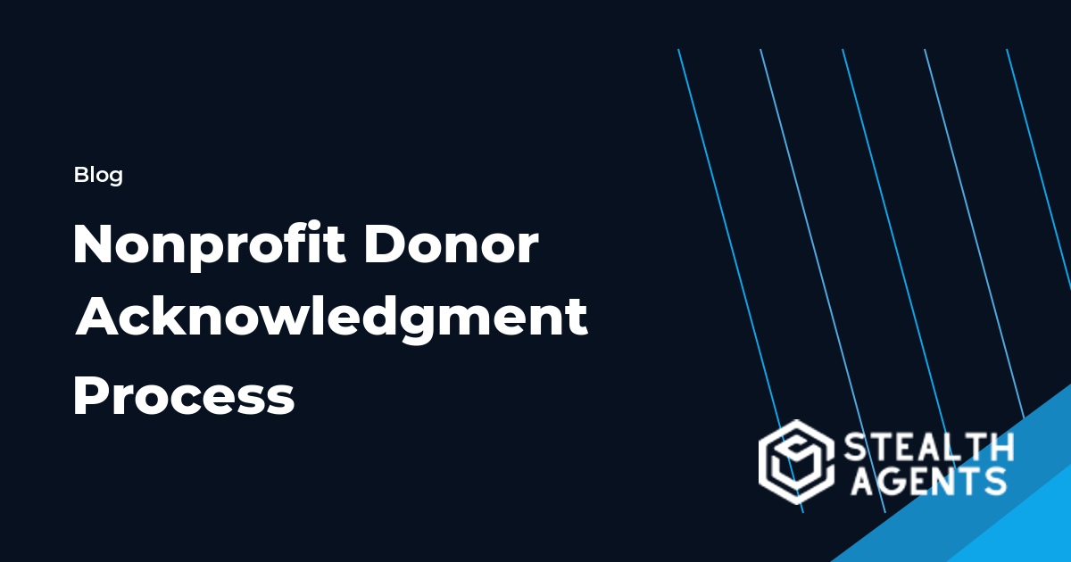 Nonprofit Donor Acknowledgment Process workflow guide