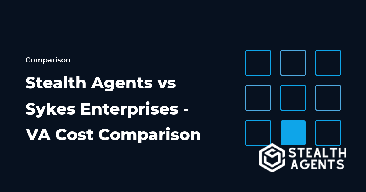Stealth Agents vs Sykes Enterprises - VA Cost Comparison
