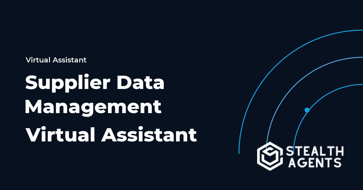 Supplier Data Management Virtual Assistant: Tasks, Setup, and Costs