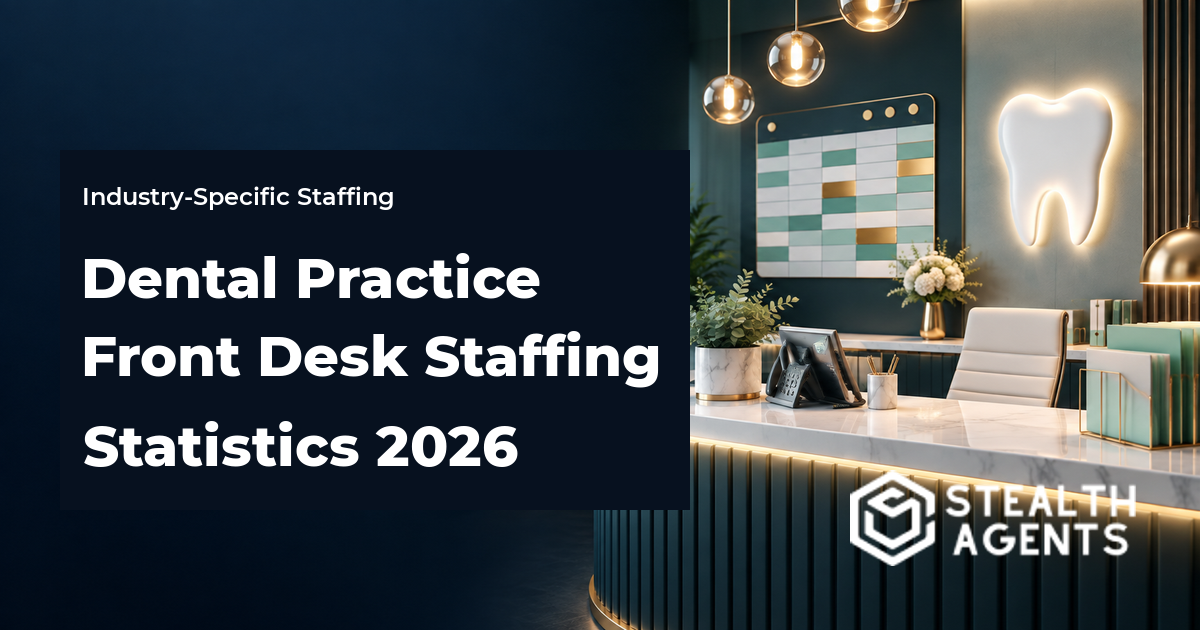 Data-led editorial card about dental practice front desk staffing