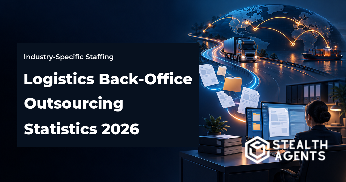 Data-led editorial card about logistics back-office outsourcing statistics