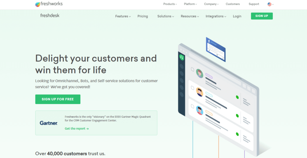 Freshdesk cloud-based customer service software review