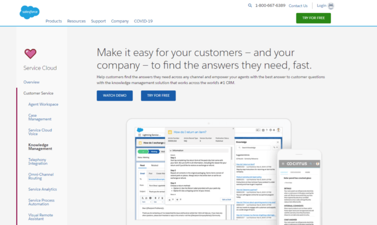 Salesforce Knowledge comprehensive service cloud review