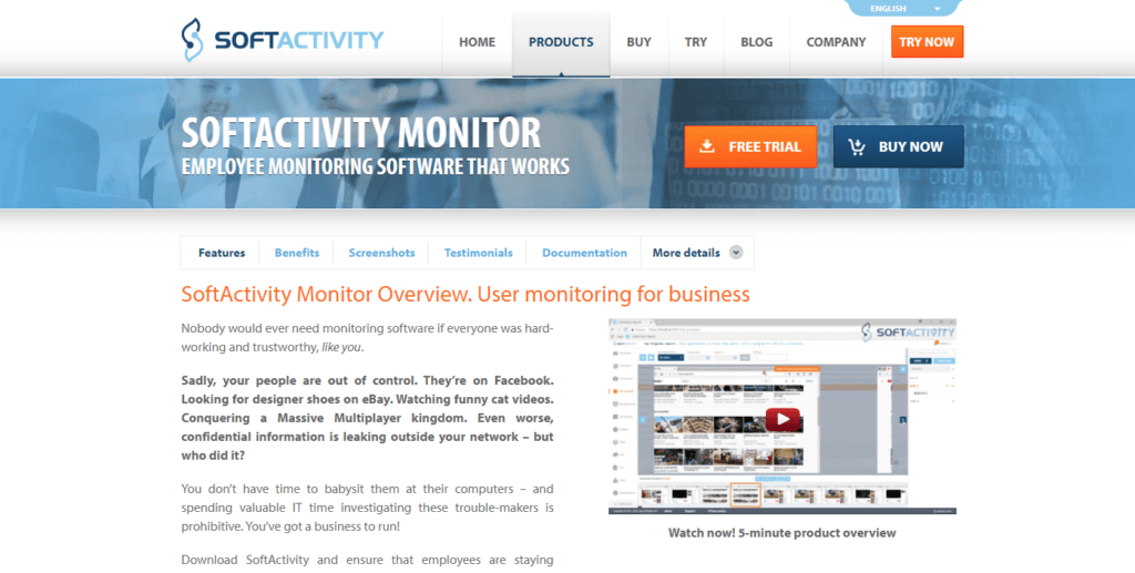 SoftActivity employee monitoring software review