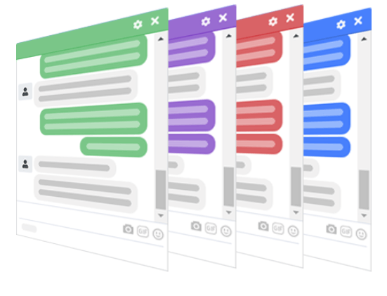 A representation of arrowchat html and css feature