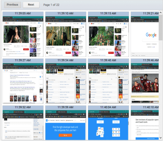 A screenshot of best free keylogger screenshots feature