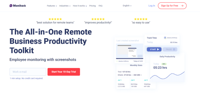 Monitask employee monitoring software review