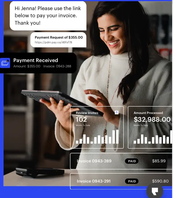 A representation of Podium payment management,