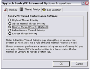 A screenshot of sentrypc hotkey