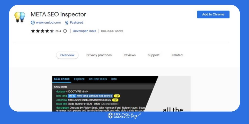 Meta SEO Inspector Chrome Extension