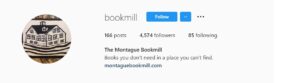 A screenshot of bookmill's instagram bio