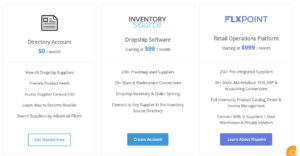 A screenshot of Inventory Source's pricing as one of the dropshipping suppliers