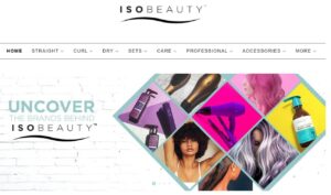 A screenshot for iso beauty website 