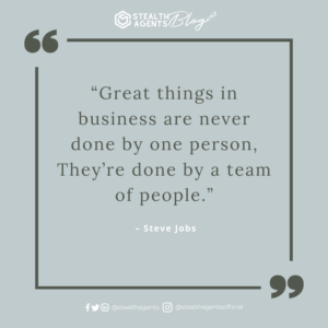An image for network marketing quotes. “Great things in business are never done by one person, They’re done by a team of people.” - Steve Jobs