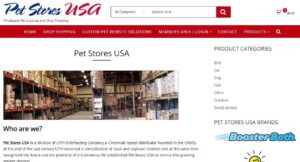 A screenshot for pet stores usa website 