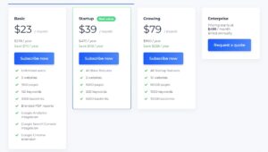 A screenshot of sitechecker pricing plan