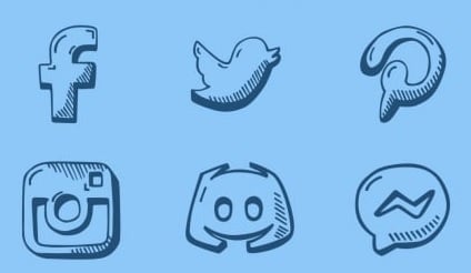 103 hand drawn vector icons