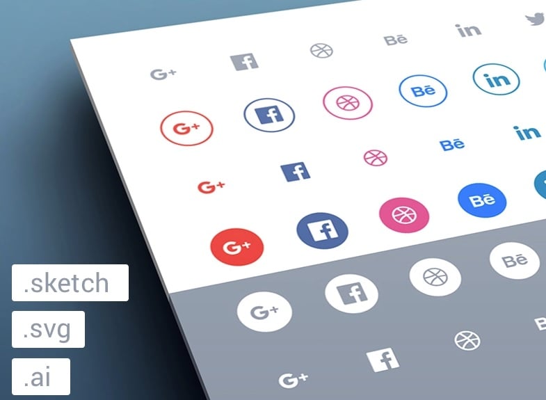 Social flat icons set by Christophe Kerebel