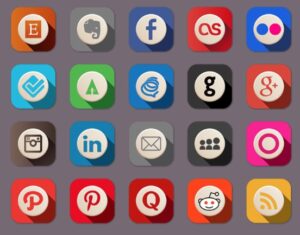 40 free advanced flat social media icons by Ess kay
