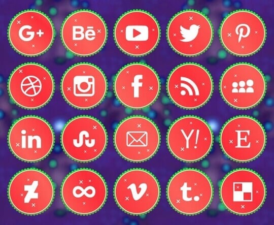 Christmas social media icons