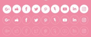 Free vector social media clean icons