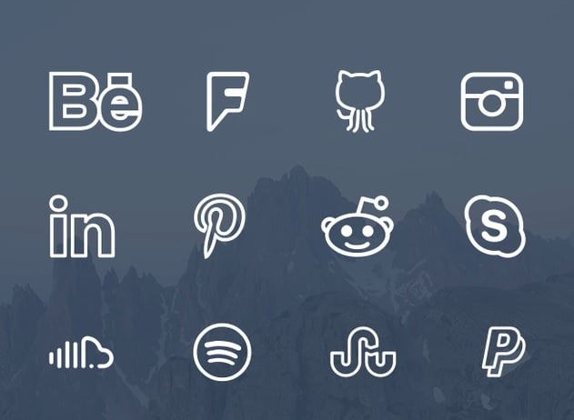 Simple line icons