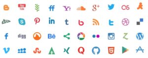 Social media icons by Tonicons