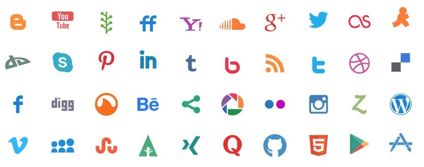 Social media icons by Tonicons